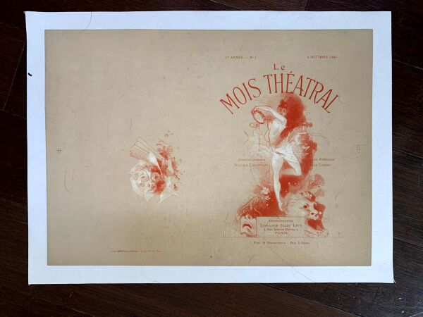 Mois Theatral - Art by Cheret (1886) 10.5"X14.5" French Book Cover LB