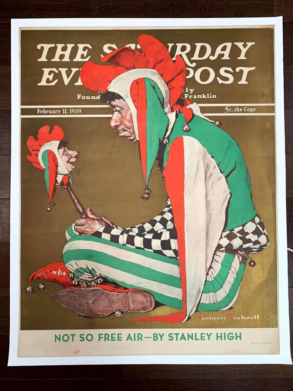 Saturday Evening Post - Art Norman Rockwell (1939) 22"X28" Newstand Poster LB