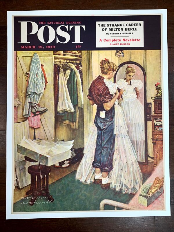 Saturday Evening Post - Art by Norman Rockwell (1949) 22"X28" Newstand Poster LB