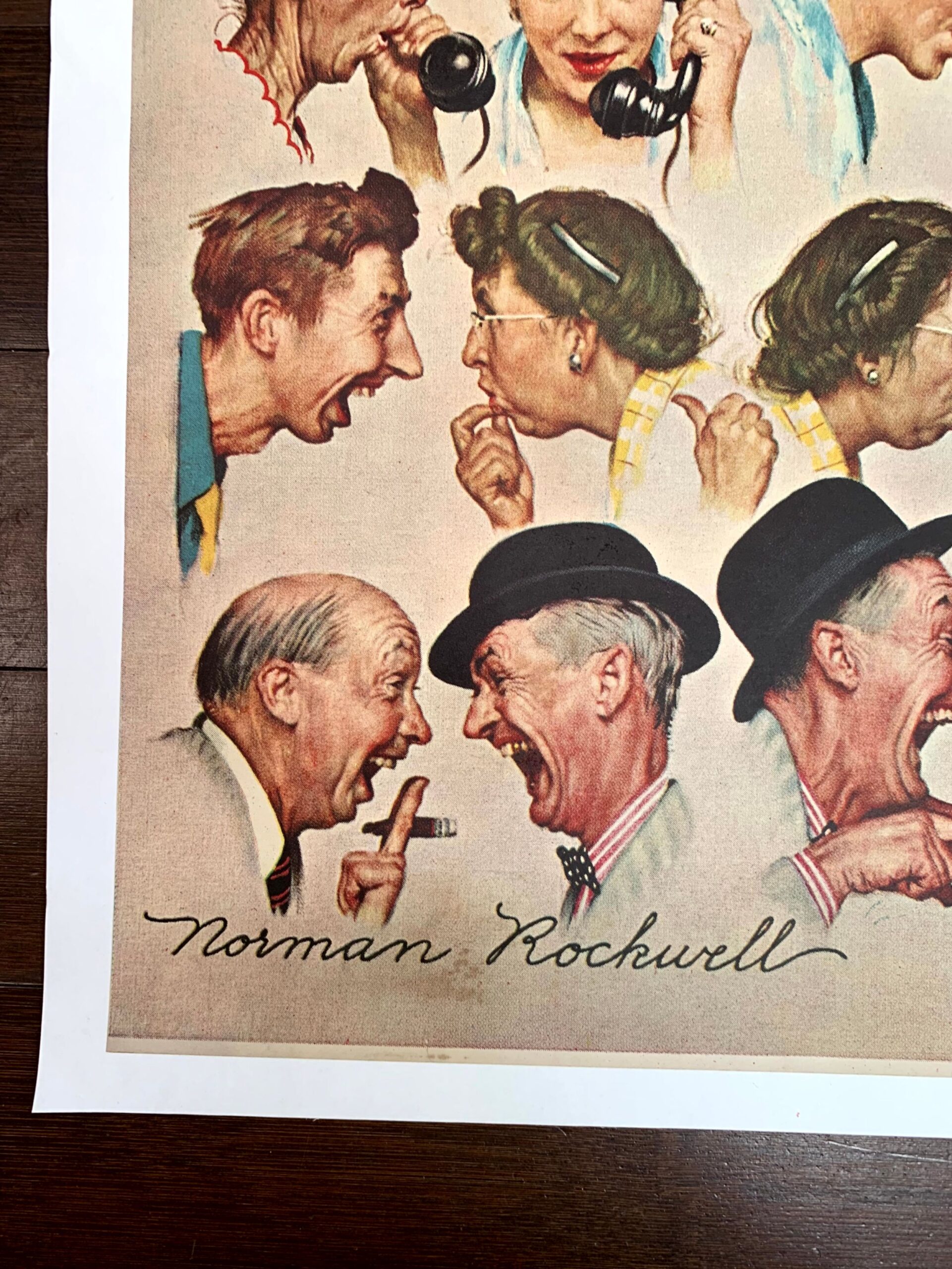 Saturday Evening Post - Gosspips Art by Norman Rockwell (1948) 22"X28" Newstand Poster LB - Image 2