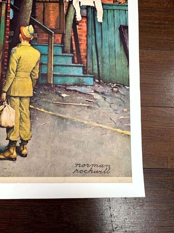 WW2 Saturday Evening Post - Art Norman Rockwell (1945) 22"X28" Newstand Poster LB - Image 2