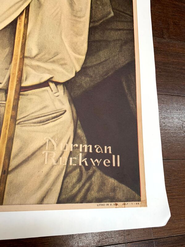 WW2 Saturday Evening Post-Art Norman Rockwell (1944) 22"X28" Newstand Poster LB - Image 2