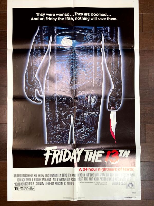 Friday The 13th - Pristine Cond. (1980) US One Sheet Movie Poster