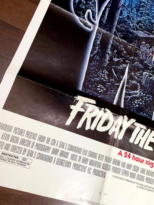 Friday The 13th - Pristine Cond. (1980) US One Sheet Movie Poster - Image 6
