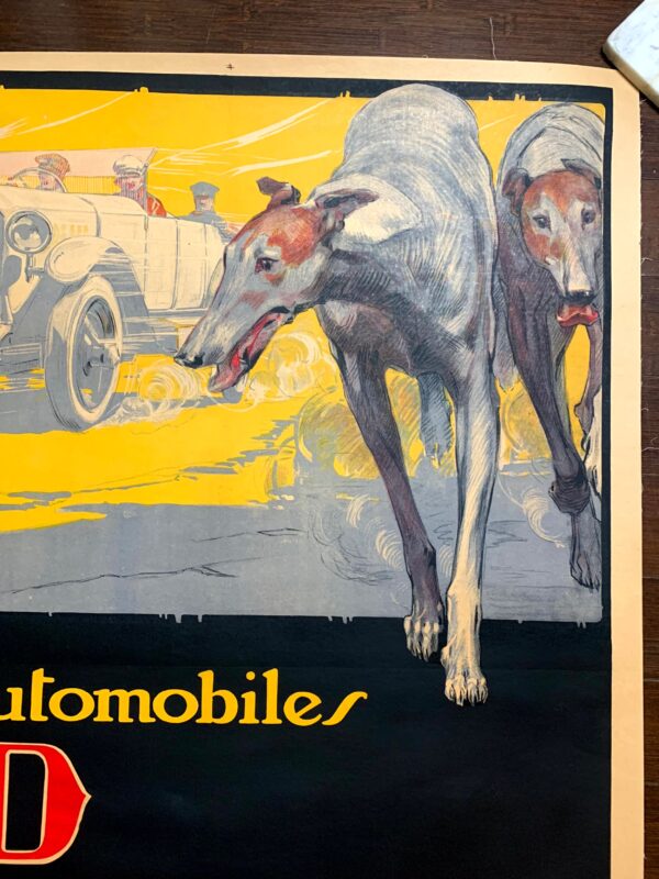D.F.P Automobiles (1910) 31.5"X46.25" French Advertising Poster LB - Image 3