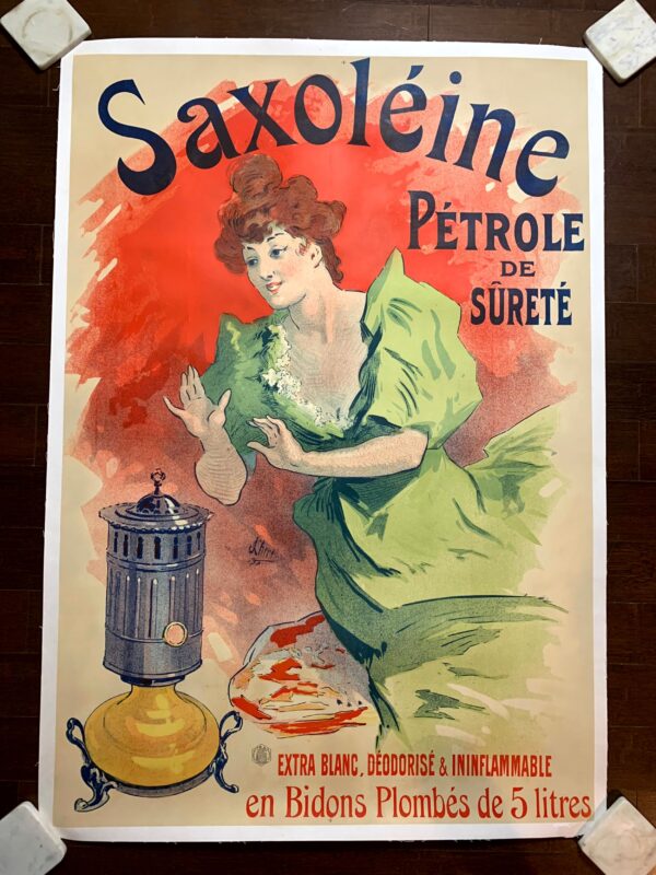 Saxoleine Petrole de Surete - Art by Cheret (1900) 33"X47.5" French Advertising Poster LB