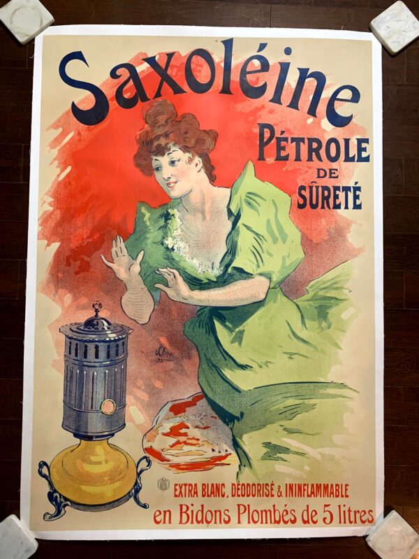 Saxoleine Petrole de Surete - Art by Cheret (1900) 33"X47.5" French Advertising Poster LB - Image 2