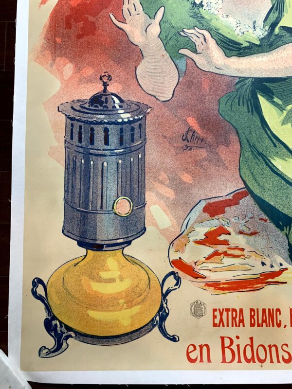 Saxoleine Petrole de Surete - Art by Cheret (1900) 33"X47.5" French Advertising Poster LB - Image 5