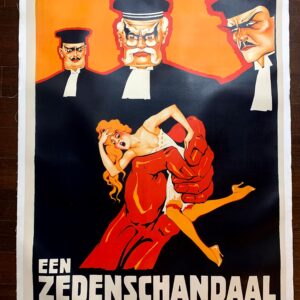 Een Zedenschandaal - Art by Jan Kotting (1920) 31.5"X43" Dutch Movie Poster LB