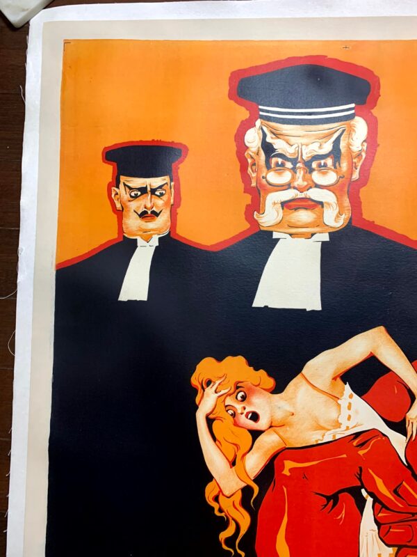 Een Zedenschandaal - Art by Jan Kotting (1920) 31.5"X43" Dutch Movie Poster LB - Image 3