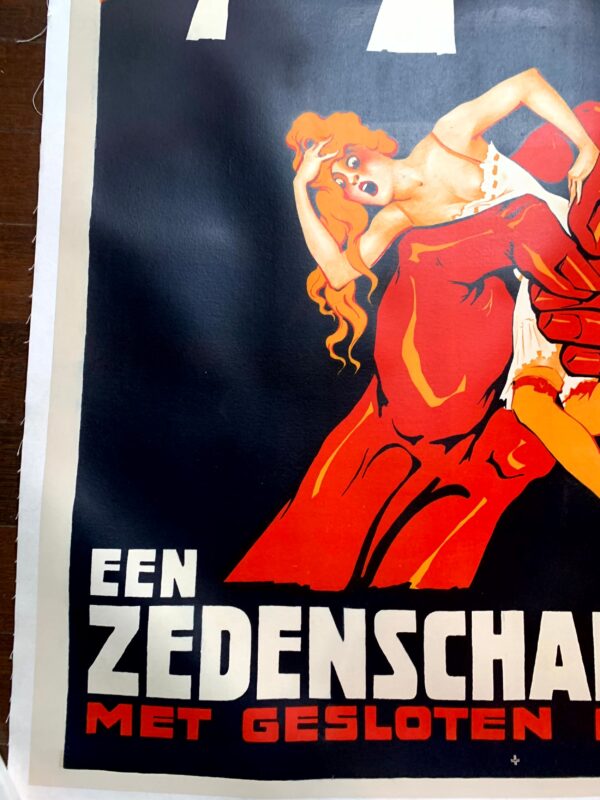 Een Zedenschandaal - Art by Jan Kotting (1920) 31.5"X43" Dutch Movie Poster LB - Image 4