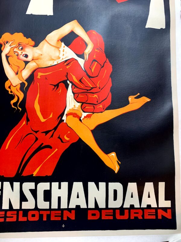 Een Zedenschandaal - Art by Jan Kotting (1920) 31.5"X43" Dutch Movie Poster LB - Image 5