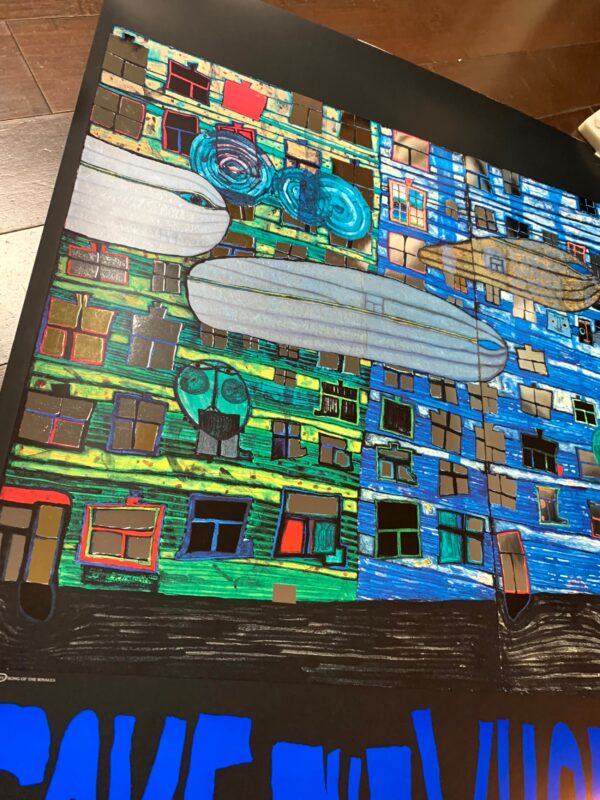 Save the Whales - Art by Friedensreich Hundertwasser (1982) 23.5"X33" US Poster- Signed - Image 3