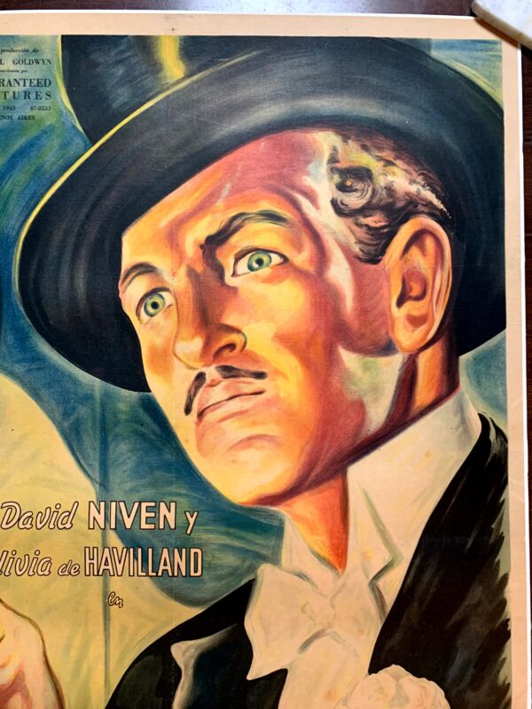 Raffles - Art by Moraga (1939) 29"X43" Argentinian Movie Poster LB - Image 2