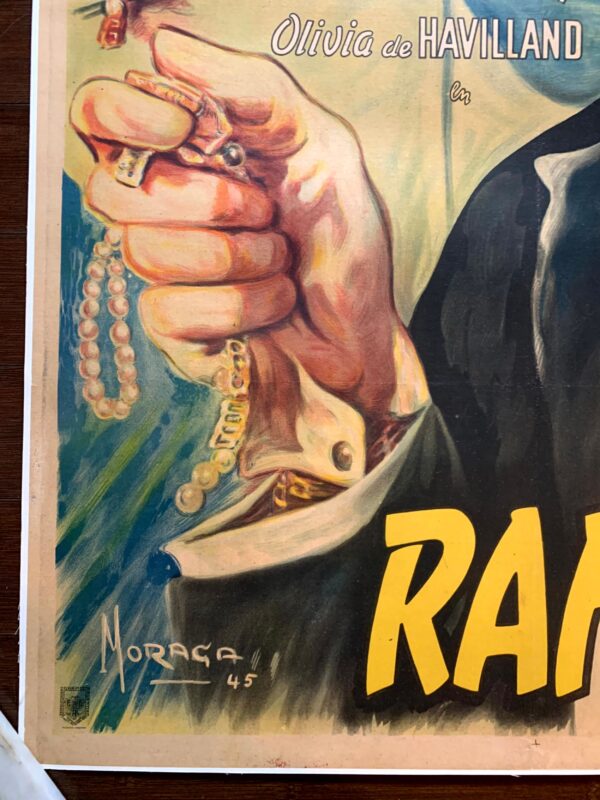 Raffles - Art by Moraga (1939) 29"X43" Argentinian Movie Poster LB - Image 4