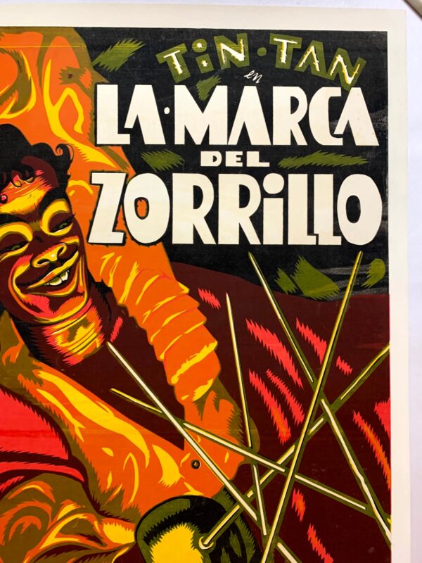 La Marca del Zorrilla - AKA Mark of Zorry - Art by Cabral (1954) Mexican One Sheet Movie Poster LB - Image 2