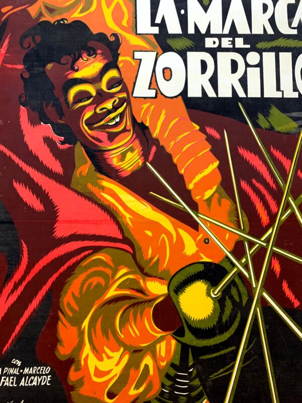 La Marca del Zorrilla - AKA Mark of Zorry - Art by Cabral (1954) Mexican One Sheet Movie Poster LB - Image 6