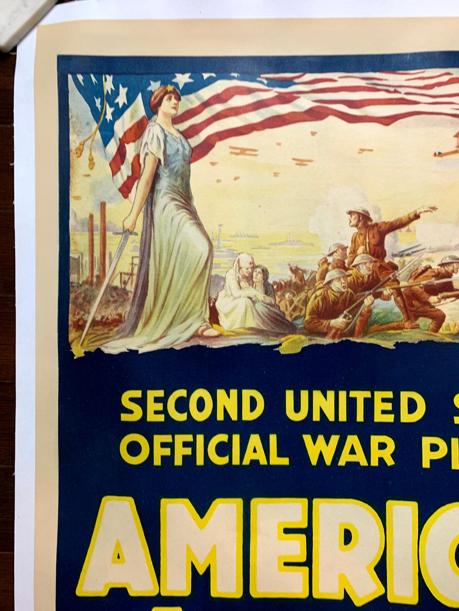 America's Answer (1919) 27.75"X40" US WWI Movie Poster LB - Image 3