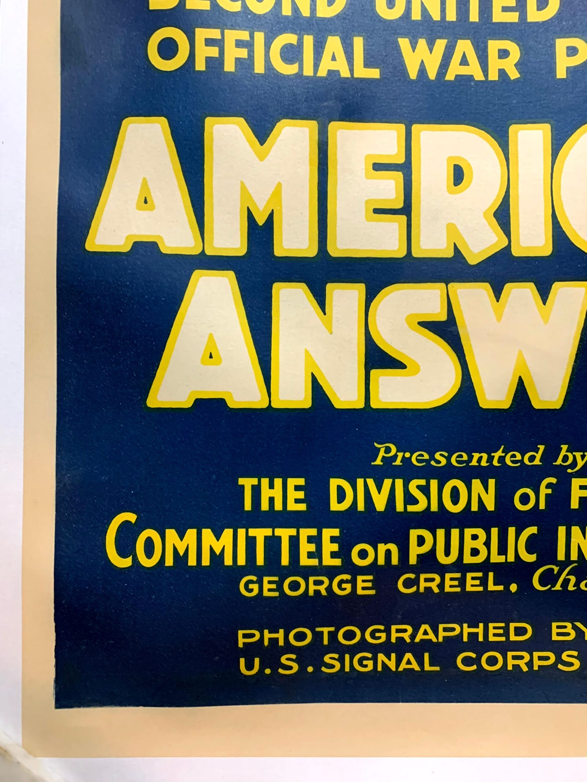 America's Answer (1919) 27.75"X40" US WWI Movie Poster LB - Image 4