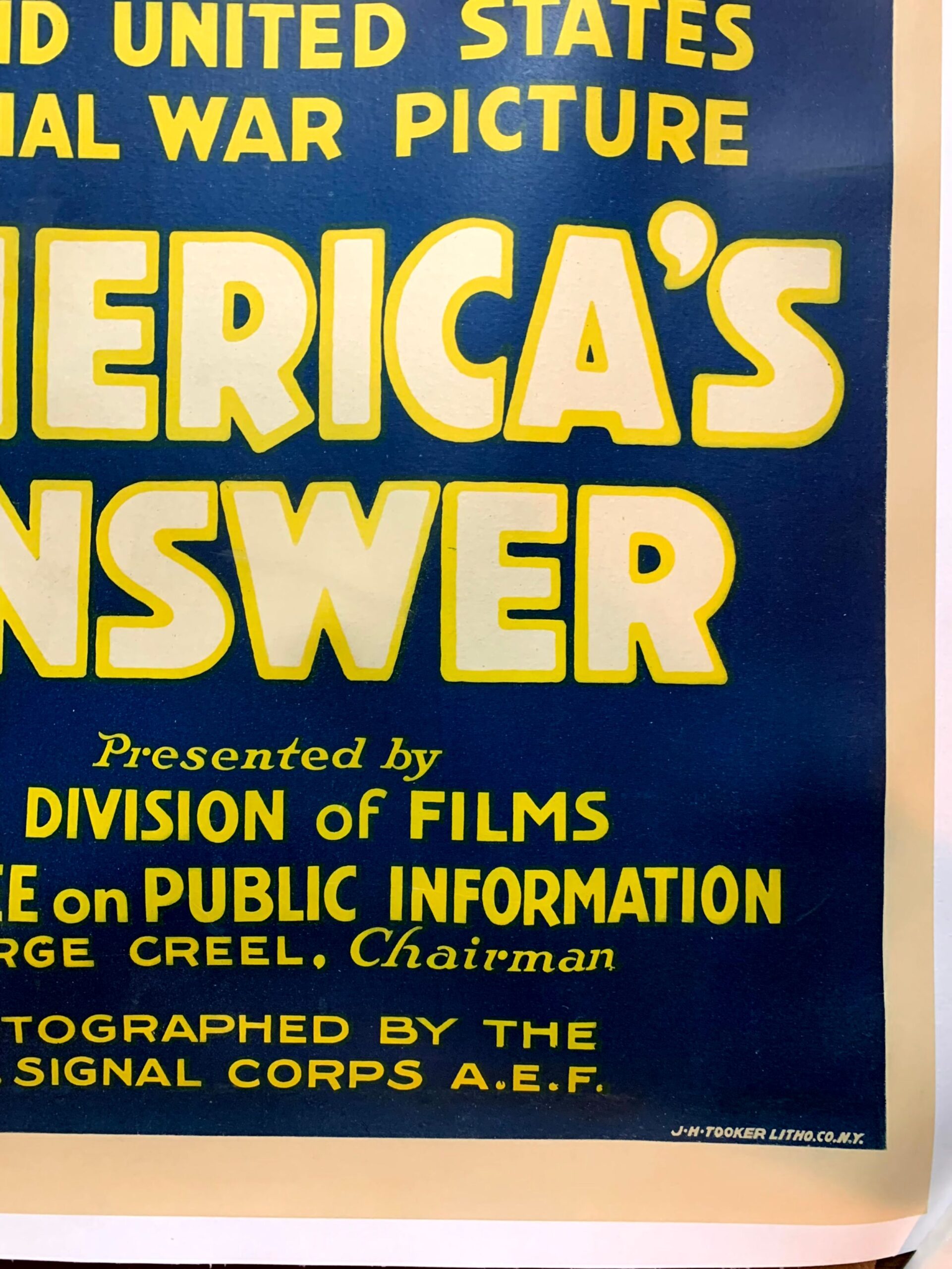 America's Answer (1919) 27.75"X40" US WWI Movie Poster LB - Image 5