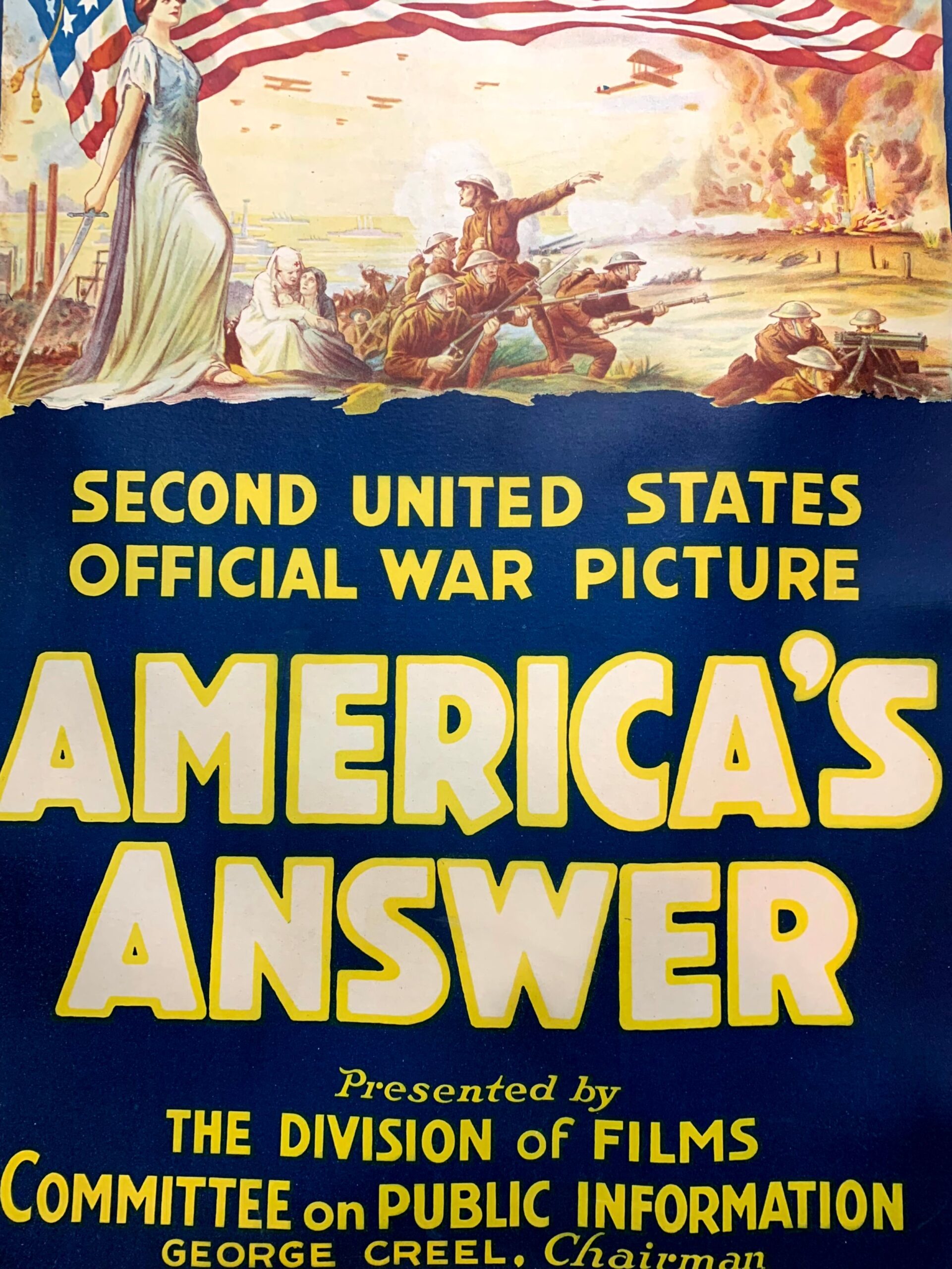 America's Answer (1919) 27.75"X40" US WWI Movie Poster LB - Image 6