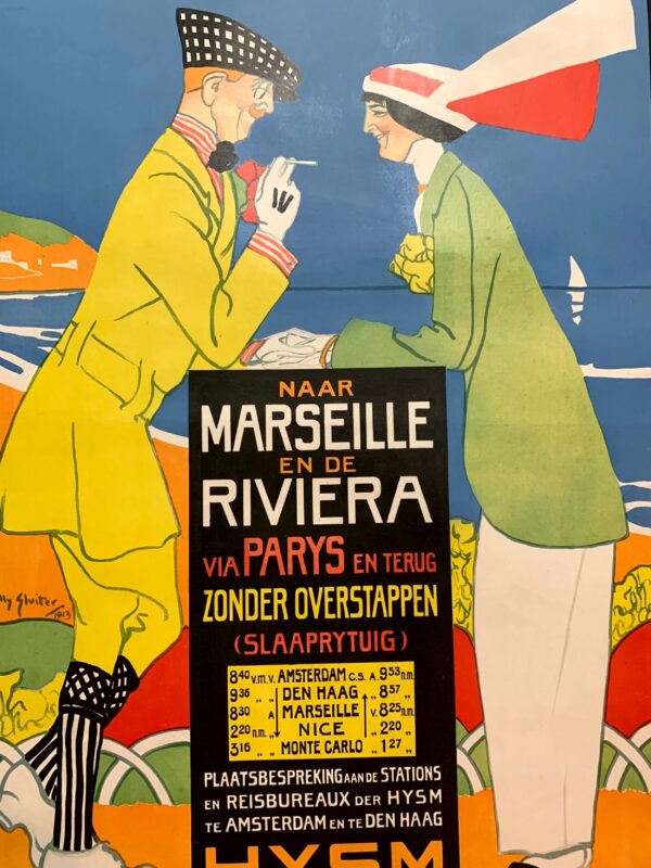 Marseille en de Riviera - Art by Willy Sluiter (1913) 24.75"X33.25" French Advertising Poster LB - Image 6