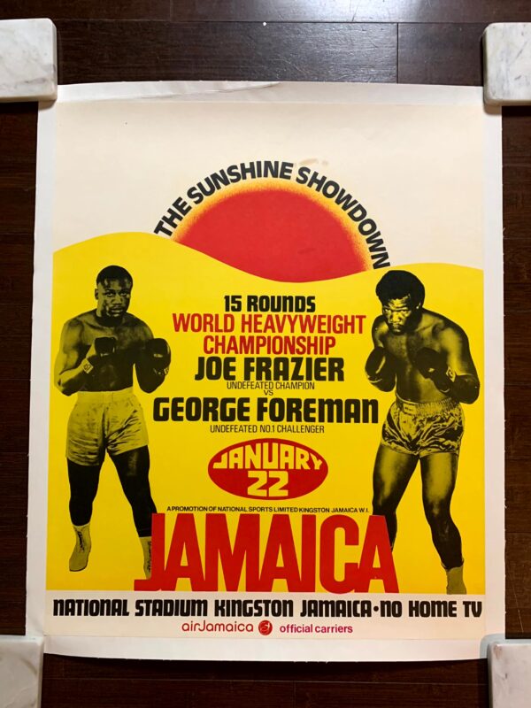 Joe Frazier vs. George Foreman - Jamaica (01.22.1973) 22.5"X27" US Sports Poster LB