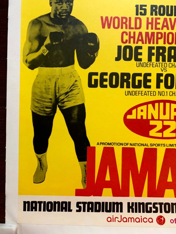 Joe Frazier vs. George Foreman - Jamaica (01.22.1973) 22.5"X27" US Sports Poster LB - Image 2