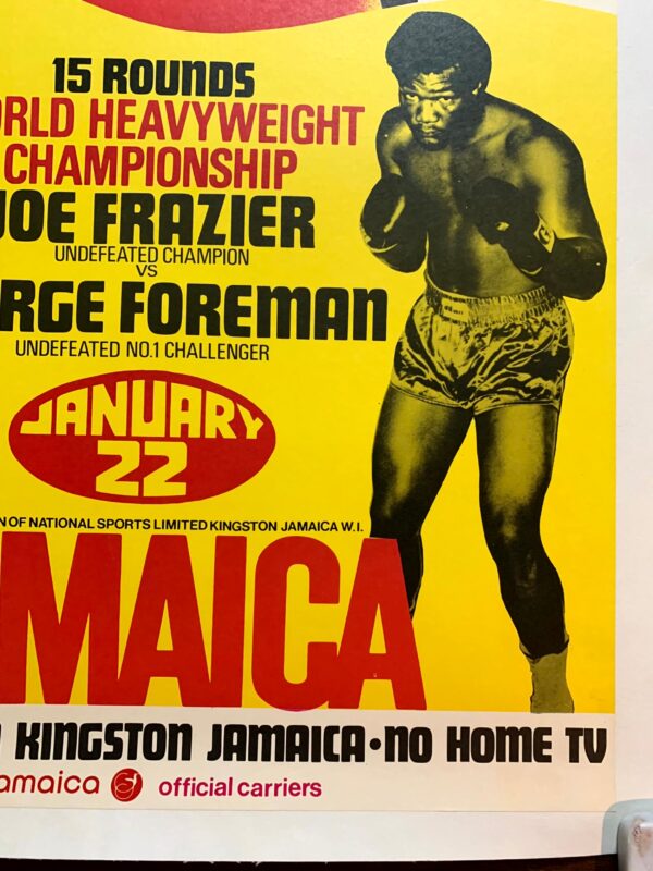 Joe Frazier vs. George Foreman - Jamaica (01.22.1973) 22.5"X27" US Sports Poster LB - Image 3