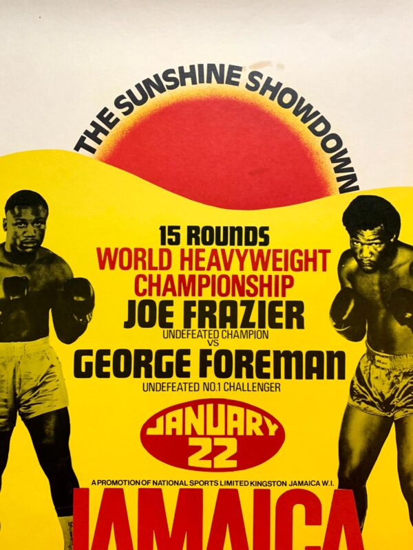 Joe Frazier vs. George Foreman - Jamaica (01.22.1973) 22.5"X27" US Sports Poster LB - Image 4