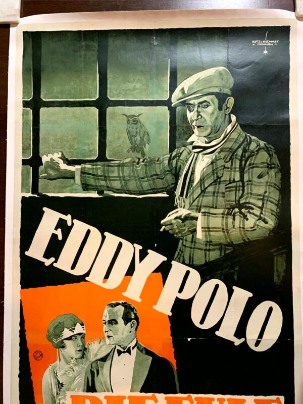 Eddie Polo- Anton Klotz (1927) 36.5"X54" German Movie Poster LB