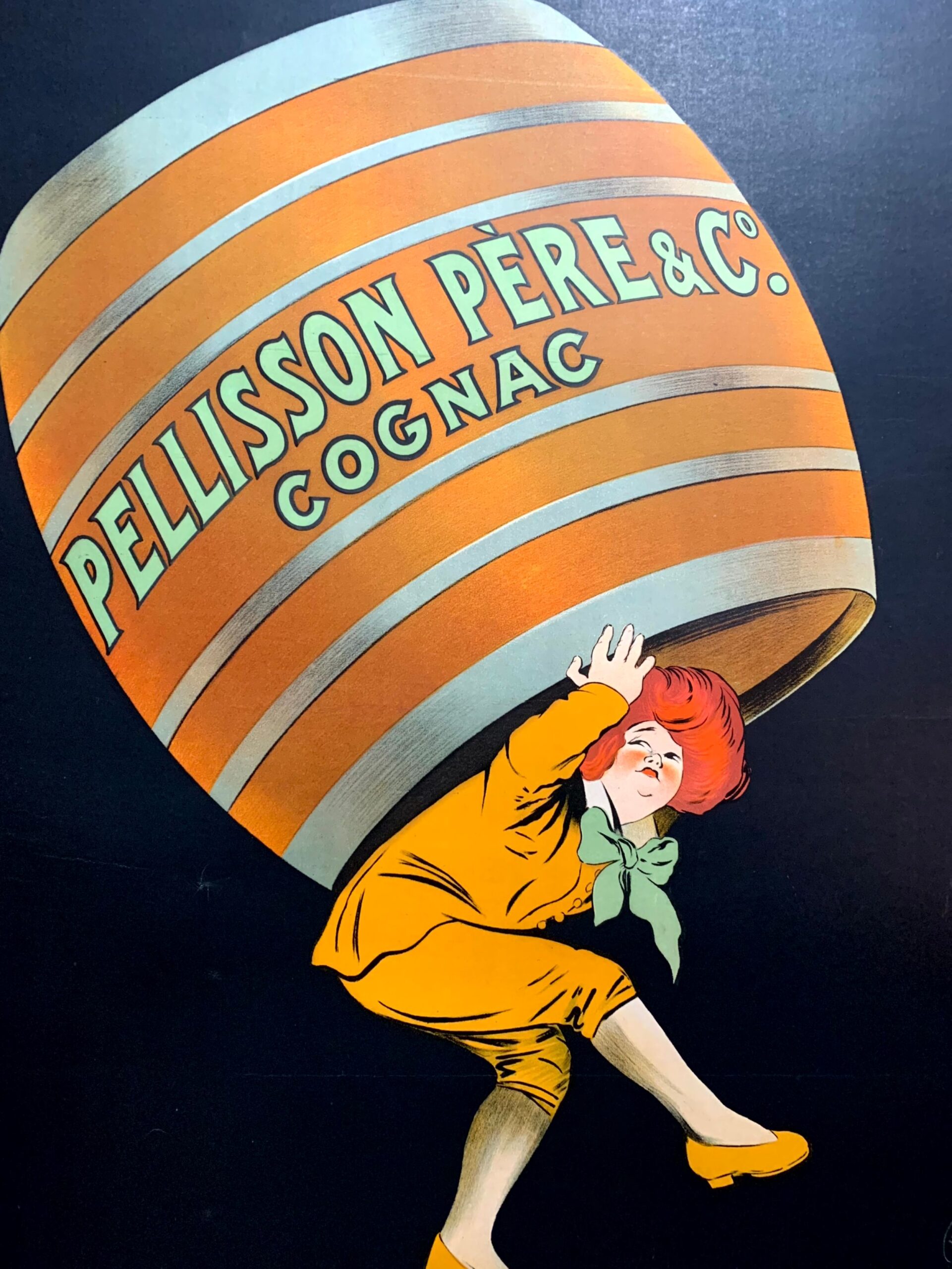 Cognac Pellisson - Art by Cappiello (1920) 46.5"X63" French Advertising Poster LB - Image 4