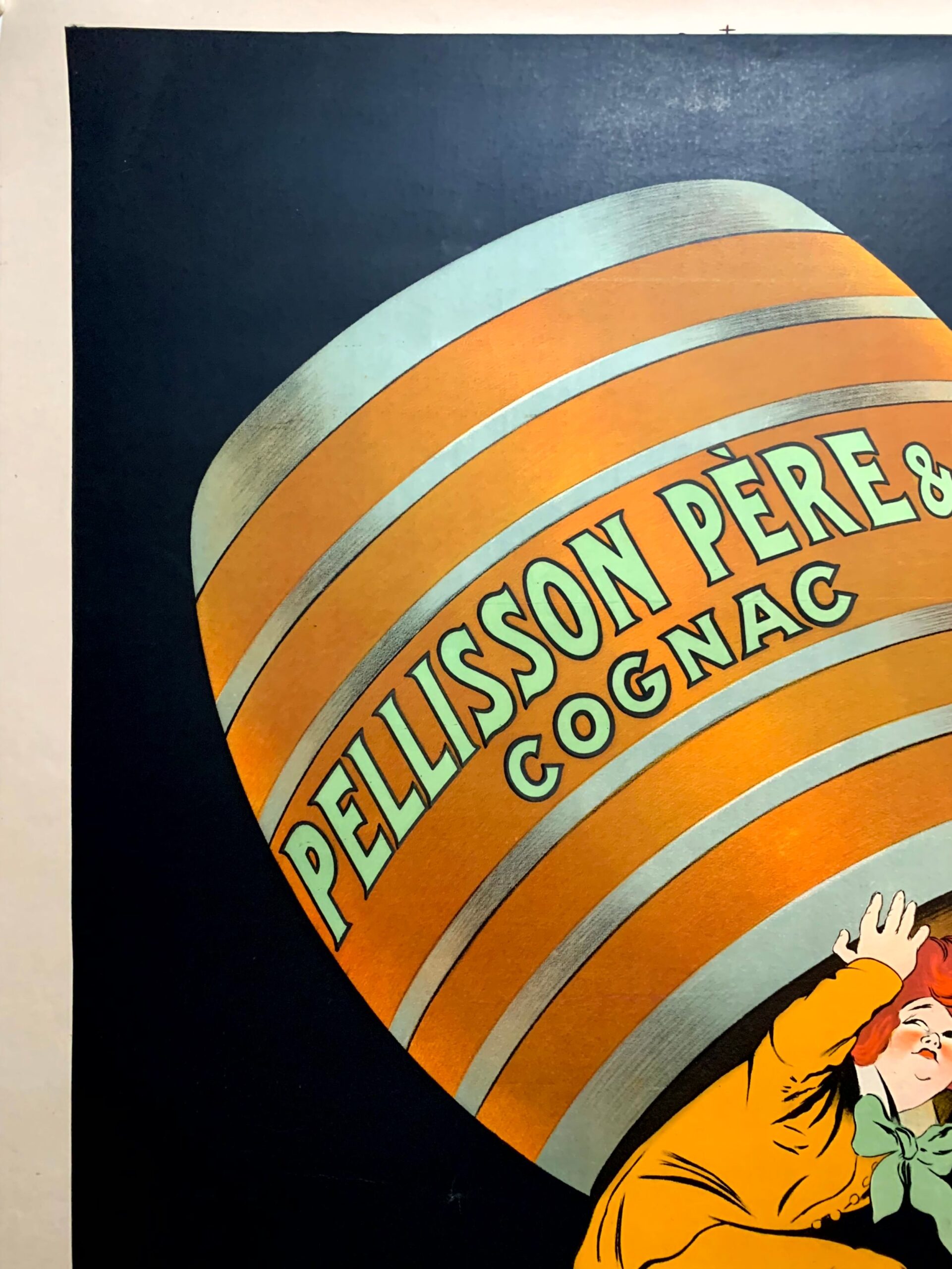 Cognac Pellisson - Art by Cappiello (1920) 46.5"X63" French Advertising Poster LB - Image 5