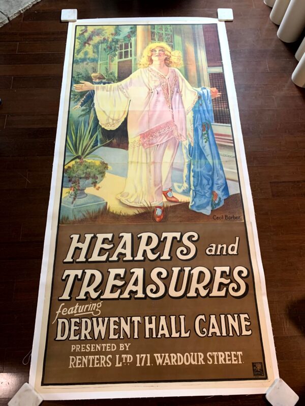 Hearts & Treasures (1919) US Three Sheet Movie Poster LB
