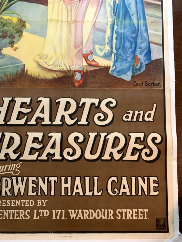Hearts & Treasures (1919) US Three Sheet Movie Poster LB - Image 3