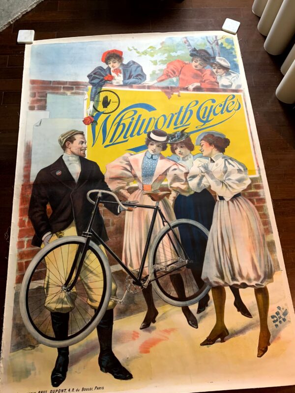 Whitworth Cycles (1894) 57"X83" French Advertising Poster LB - Image 2
