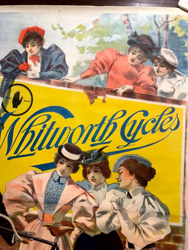 Whitworth Cycles (1894) 57"X83" French Advertising Poster LB - Image 6