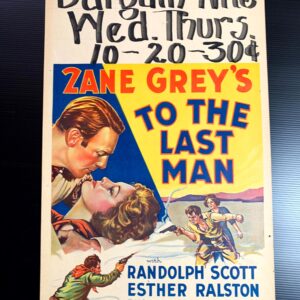 To the Last Man (1933) US Window Card Movie Poster