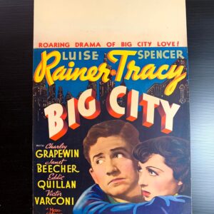 Big City (1948) US Window Card Movie Poster
