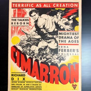 Cimarron (1931) US Window Card Movie Poster