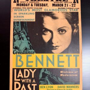 Lady With A Past (1932) US Window Card Movie Poster