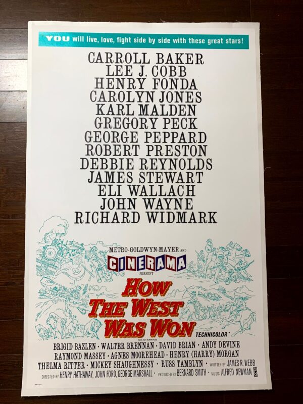 Shane (1953) and How The West Was Won (1962) US One Sheet Movie Posters LB