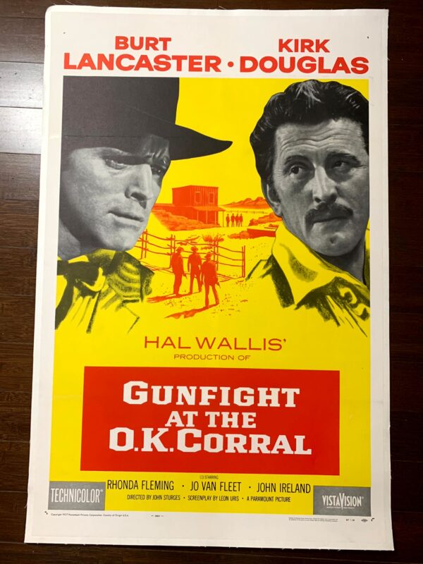 Gunfight at The O.K. Corral - Burt Lancaster (1957) US One Sheet Movie Poster LB