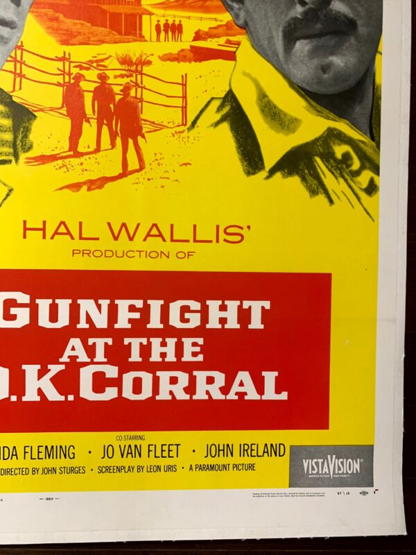 Gunfight at The O.K. Corral - Burt Lancaster (1957) US One Sheet Movie Poster LB - Image 4