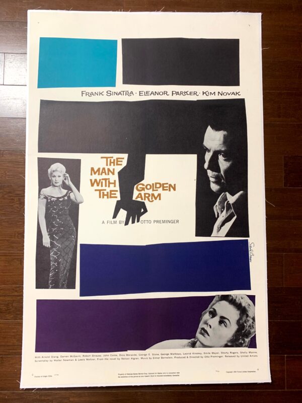 The Man With The Golden Arm - Sinatra (1955) US One Sheet Movie Poster LB