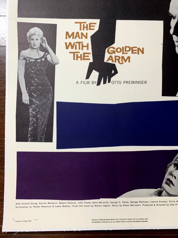 The Man With The Golden Arm - Sinatra (1955) US One Sheet Movie Poster LB - Image 3