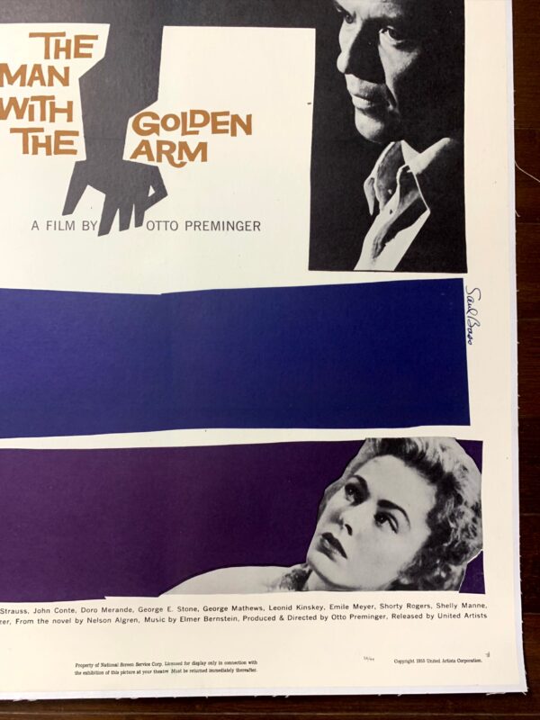 The Man With The Golden Arm - Sinatra (1955) US One Sheet Movie Poster LB - Image 4
