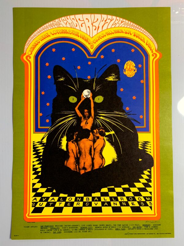 FD090-PO 1st Printing - Canned Heat (1967) 14"X20 1/8" US Psychedelic Music Poster