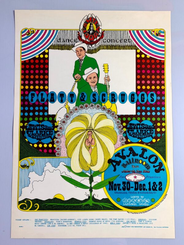 FD094-PO 1st Printing - Flatt and Scruggs (1967) 14"X20" US Psychedelic Music Poster