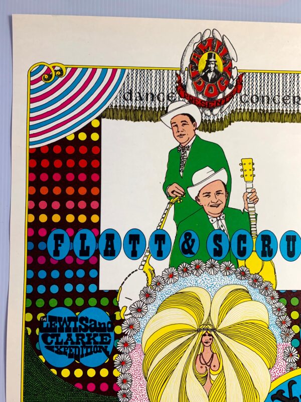 FD094-PO 1st Printing - Flatt and Scruggs (1967) 14"X20" US Psychedelic Music Poster - Image 2
